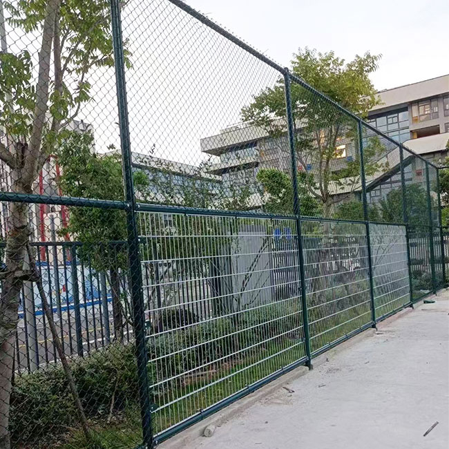 Malla de gancho + valla de alambre de doble clip