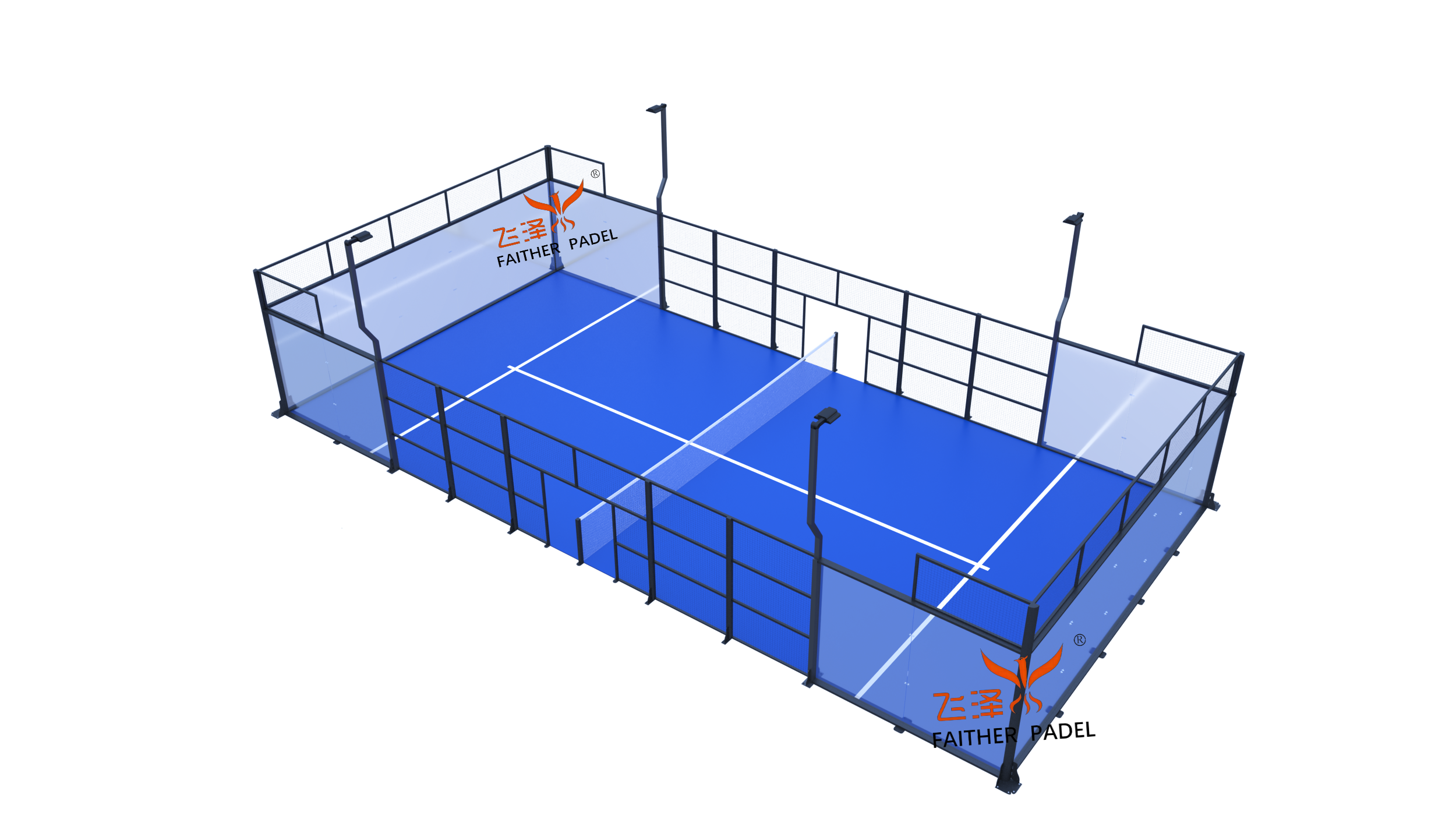 Canchas de pádel galvanizadas en caliente de alta calidad