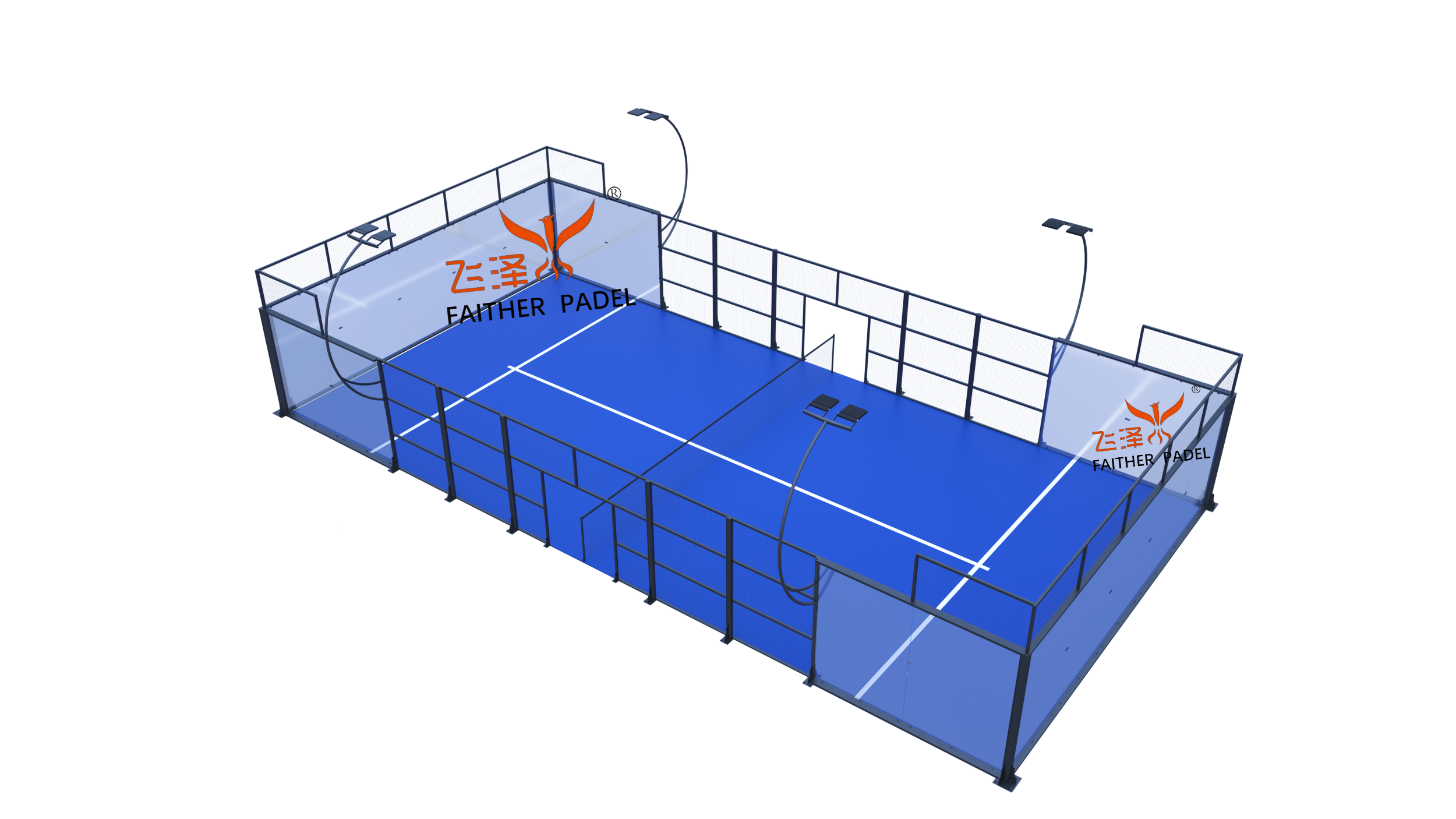 Canchas de pádel galvanizadas en caliente de alta calidad