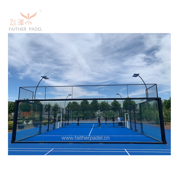 Canchas de tenis panorámicas cerradas portátiles con redes laterales interiores al aire libre